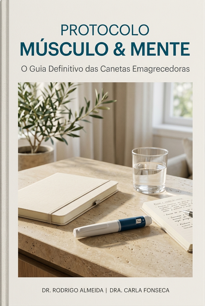 Capa do e-book Protocolo Músculo & Mente, sobre canetas emagrecedoras